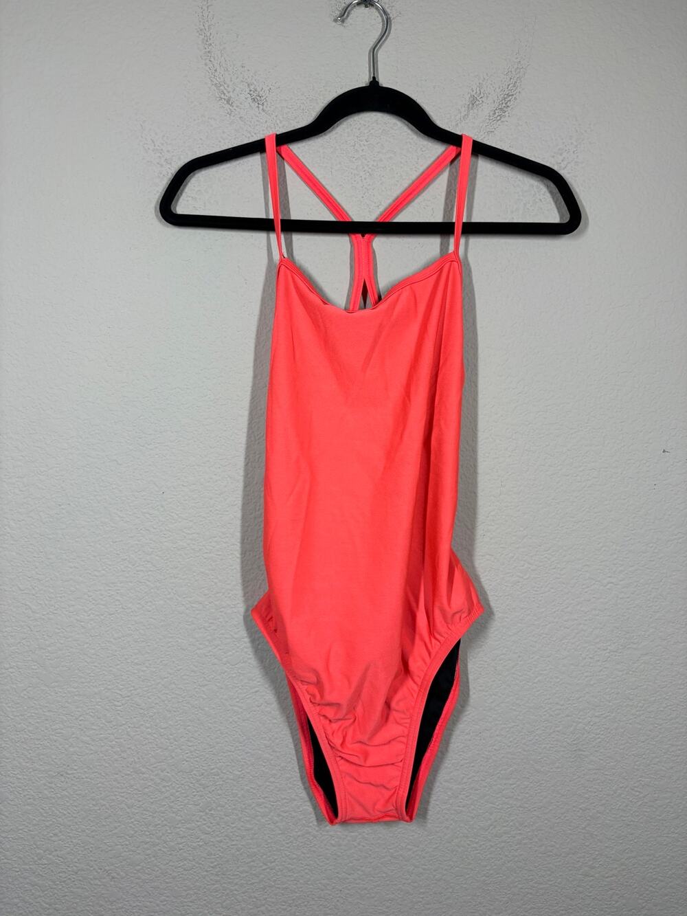 Speedo Size 36/Large Racerback Swimsuit One Piece Black Maroon Neon Classic Fit